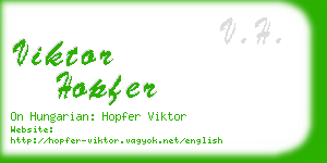 viktor hopfer business card